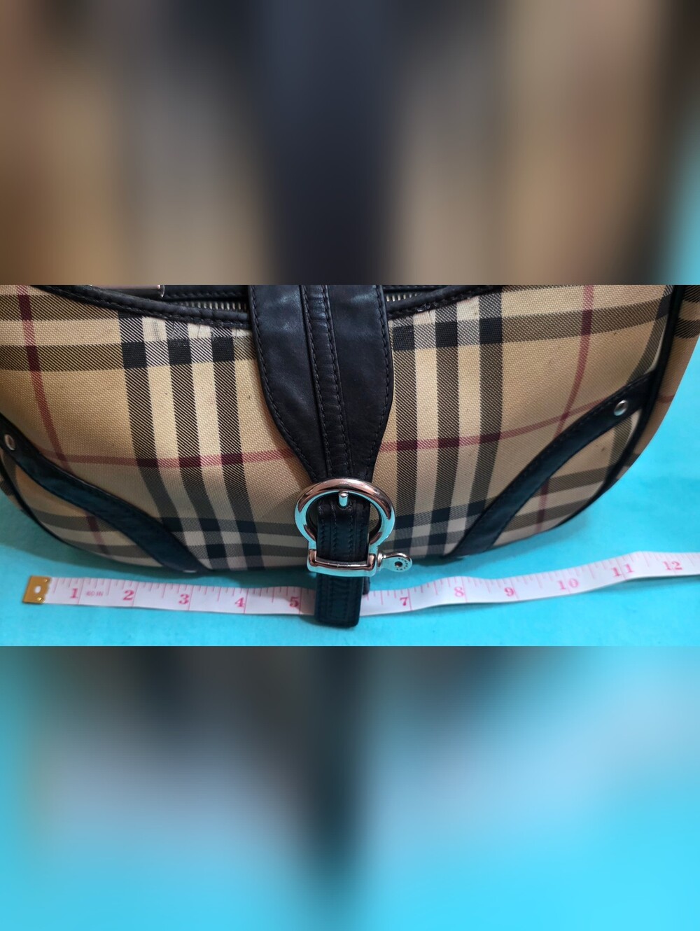 GENUINE BURBERRY PURSE SATCHEL GOOD PRE OWNED CONDITION SEE DESCRIPTION - Picture 15 of 17